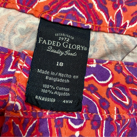 FADED GLORY 2Pc Bermuda Shorts Size 18 - Picture 8 of 13
